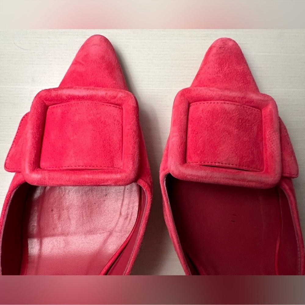 Manolo Blahnik Hot Pink Maysale 70mm Mule - Picture 6 of 14